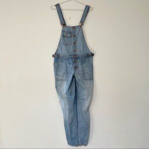 Forever 21 overalls light wash denim